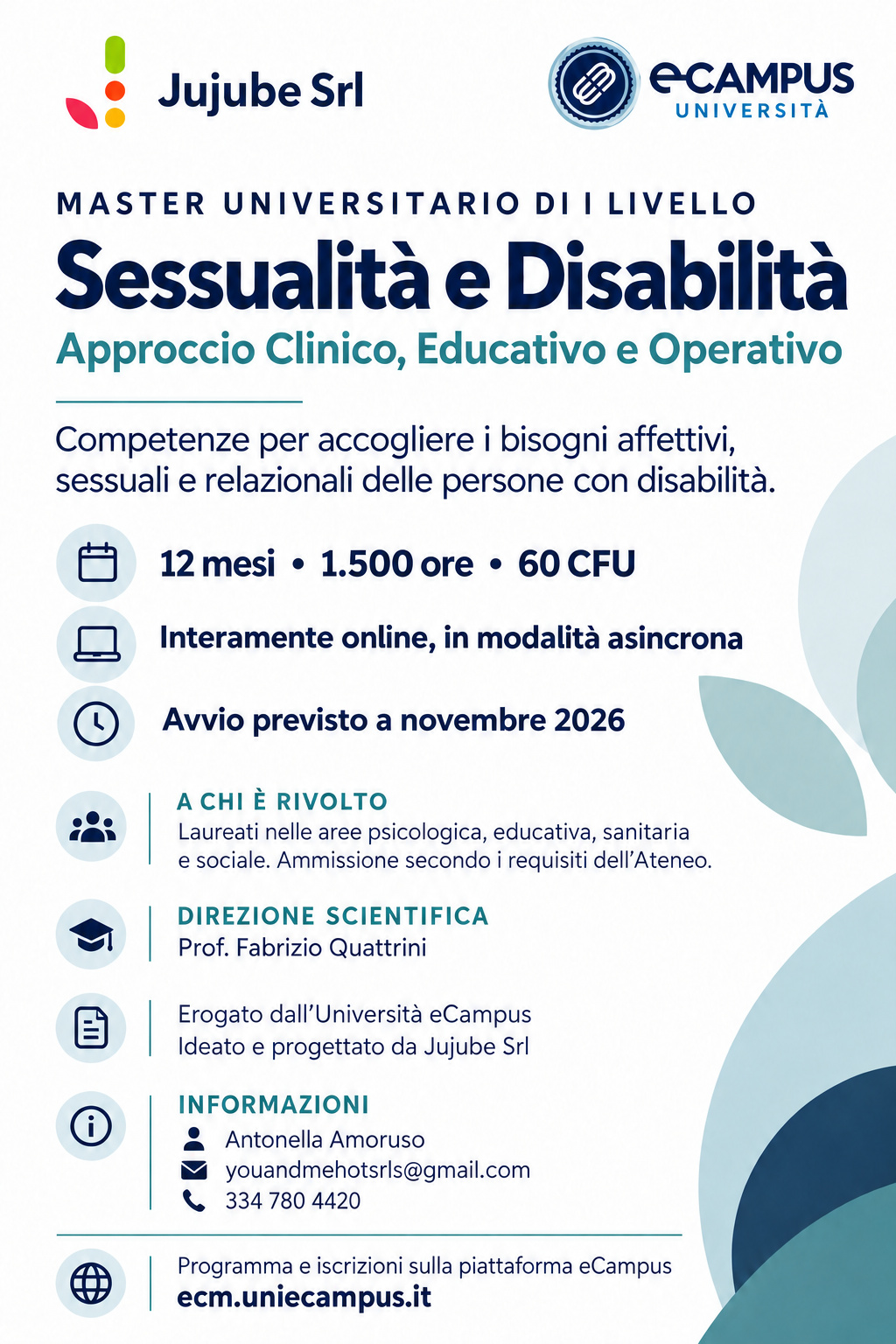 immagine articolo Master Universitario di I Livello Sessualit&agrave; e Disabilit&agrave;: Approccio Clinico, Educativo e Operativo